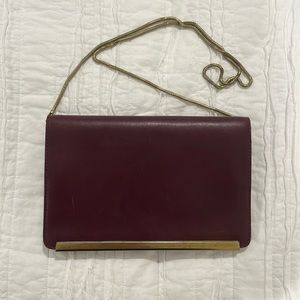 Madewell Maroon Clutch